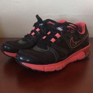 Black and pink nike sneakers